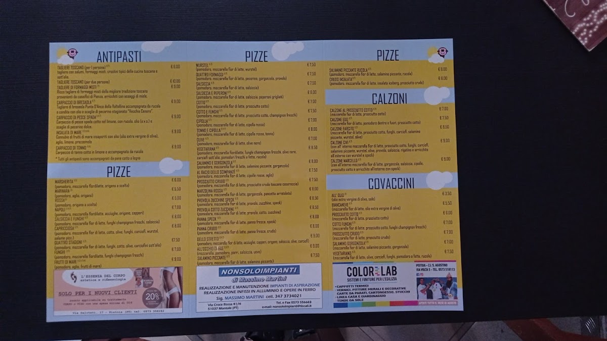 Menu Pizzeria Lo Scimpanzè-4