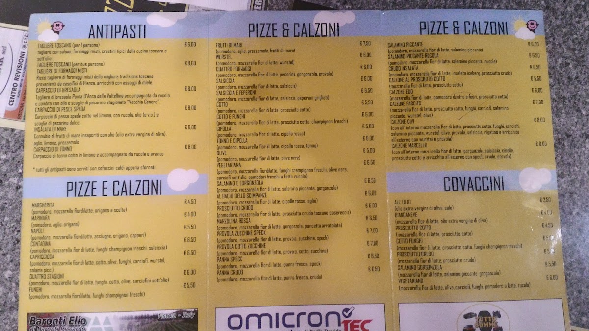 Menu Pizzeria Lo Scimpanzè-8